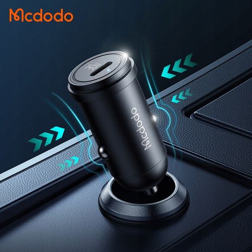 MCDODO SZYBKA ŁADOWARKA SAMOCHODOWA DO TELEFONU USB-C LED + KABEL LIGHTNING na Arena.pl