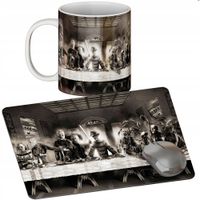 ZESTAW KUBEK + PODKŁADKA - HORROR - PREZENT WIELE WZORÓW + IMIĘ