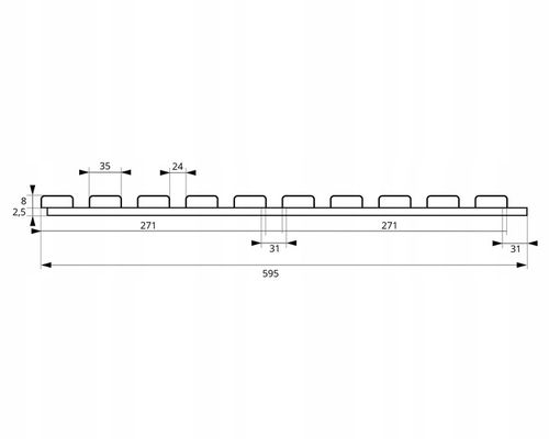 Lamele na białej płycie HDF - zestaw 59,5 cm x 275 cm - DĄB Miodowy i inne na Arena.pl