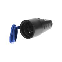 gniazdo gumowe proste, ip44 z uziemieniem czarny - on-ae-1314