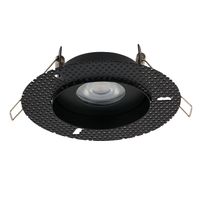 Schodowa lampa czarna Echo 8372 okrągły wpust punktowy metalowy