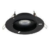Schodowa lampa czarna Echo 8372 okrągły wpust punktowy metalowy