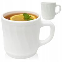 KUBEK SZKLANY OPAL TRADYCYJNY SZKLANKA Z UCHEM DO KAWY HERBATY 265 ML