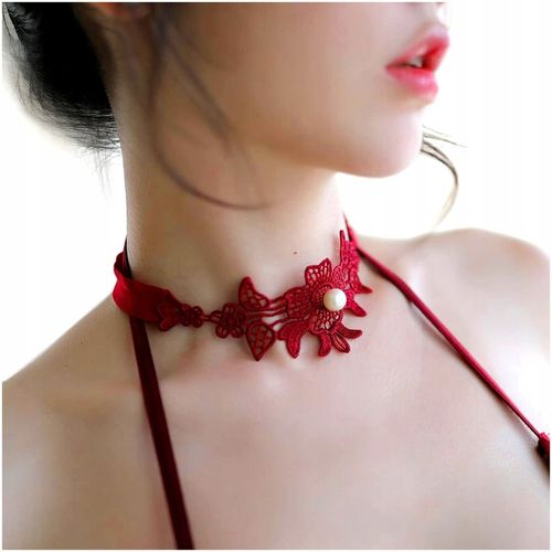 PODWIĄZKA czerwona STUDNIÓWKA z PEREŁKĄ czerwień MODNY ODCIEŃ BURGUND bordo na Arena.pl