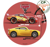 Opłatek na tort Cars