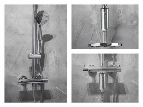 Filtr prysznicowy do wody 2 szt zmiękcza wodę srebrny chrom do słuchawki na Arena.pl