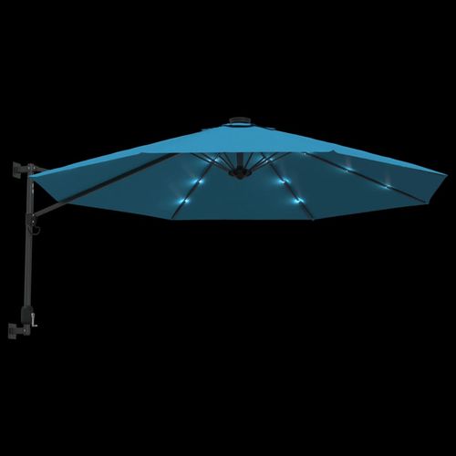 Ścienny parasol ogrodowy z LED, niebieski, 290 cm na Arena.pl