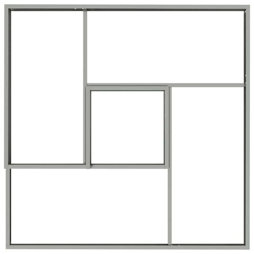 Doniczka ogrodowa Srebrny 100 x 100 x 50 cm Stal galwanizowana na Arena.pl