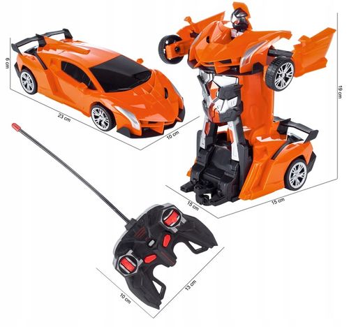 AUTO ROBOT TRANSFORMUJĄCY SAMOCHÓD NA PILOTA ZDALNIE STEROWANY DLA CHŁOPCA na Arena.pl