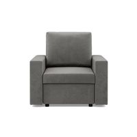 Fotel wypoczynkowy, prosty, BLOM, velvet, 83x92x92 cm, szary | TYLETEGOTU