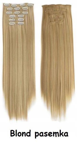 KOLORY różne CLIP IN 6 taśm doczepiane włosy pasemka 60cm jak NATURALNE zdjęcie 10