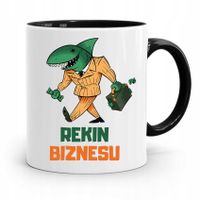 Kubek Czarny Dla Kierownika Rekin Biznesu Prezent Z Nadrukiem Ze Zdjęciem