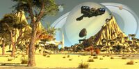 FOTOTAPETA WIDOK PLANETA PRZYSZŁOŚĆ KOSMOS 395x280