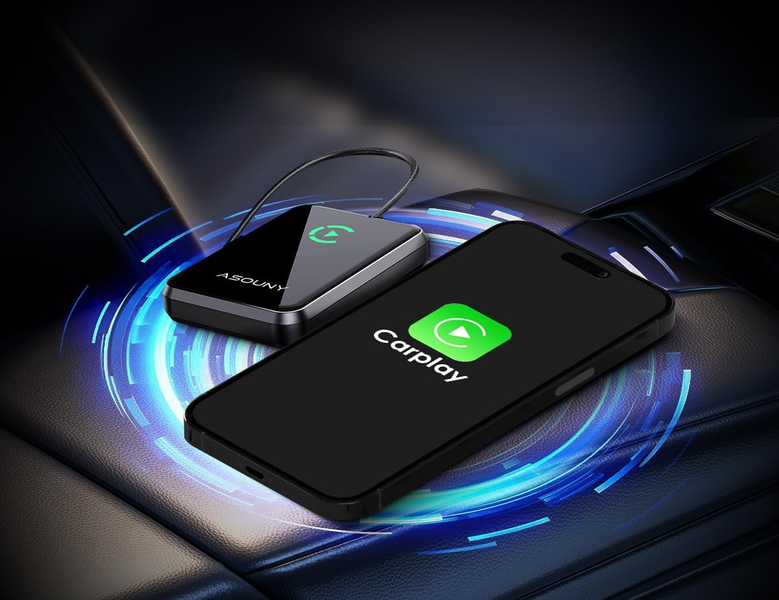 Adapter Wireless CarPlay ASOUNY 2025 Konwerter iPhone iOS Bluetooth zdjęcie 4
