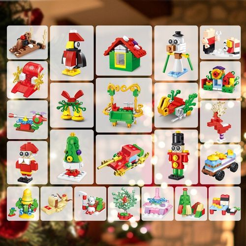 KALENDARZ ADWENTOWY DLA DZIECI KLOCKI ŚWIĄTECZNE 50w1 MIKOLAJ FIGURKA 609el na Arena.pl