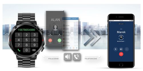 smartwatch gravity gt21-1+ czarny pasek silikonowy na Arena.pl