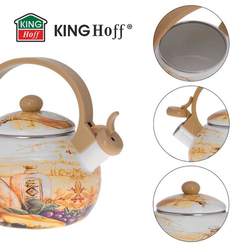 czajnik emaliowany 2l z gwizdkiem kinghoff kh-3700 na Arena.pl