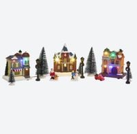 Duża podświetlana wioska Magic village scenka zimowe miasteczko dekoracja