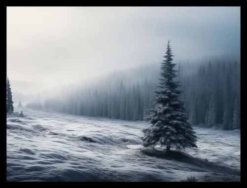 Plakat 40x30cm Samotna Choinka na Arena.pl