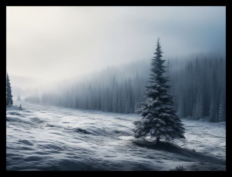 Plakat 40x30cm Samotna Choinka zdjęcie 2