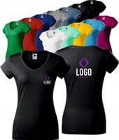 KOSZULKA DAMSKA Z WŁASNYM HAFTEM NADRUKIEM LOGO HAFT KOMPUTEROWY 30 SZT