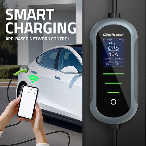 Qoltec mobilna ładowarka EV Typ2 7kW WiFi 5m na Arena.pl