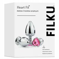 STALOWY KOREK ANALNY ZESTAW 3 KORKÓW S M L MAŁY DUŻY KORKI ANALNE ANAL PLUG