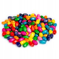 Drewniane koraliki OLIWKA 7x10mm 150szt. jasny mix