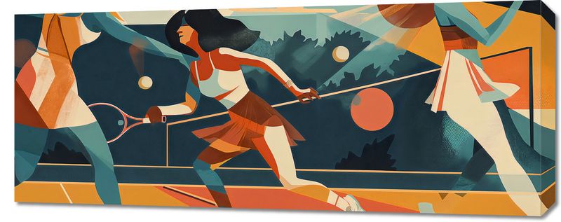 Obraz 100x40cm Mistrzynie Kortu zdjęcie 1
