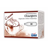 NABOJE DO SYFONU DO BITEJ ŚMIETANY 5X10 SZTUK N2O LISS 8g N2Ox50K