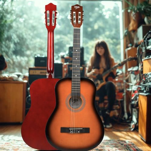 GITARA KLASYCZNA 4/4 DO NAUKI DLA POCZĄTKUJĄCYCH STROIK + KOSTKI + AKORDY na Arena.pl