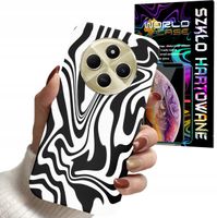 ETUI DO XIAOMI REDMI 14C 4G - ABSTRAKCJA ZEBRA MODNE WZORY DLA KOBI + SZKŁO