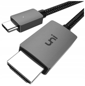 Kabel Adapter UNI USB-C do HDMI 4K 30Hz 1,8m Szary