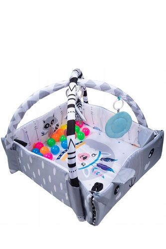 Duża interaktywna edukacyjna dwustronna mata dla niemowląt 3w1 lama na Arena.pl