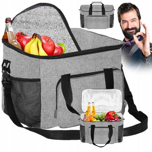 TORBA TERMICZNA śniadaniowa PLAŻOWA PIKNIKOWA lodówka NA JEDZENIE 28 litrów na Arena.pl