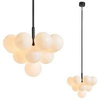 Wisząca LAMPA modernistyczna MERLOT 107911 Markslojd szklana OPRAWA zwis kule balls białe czarne