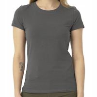 KOSZULKA DAMSKA BAWEŁNIANA T-SHIRT SLIM ORGANIC SHADOW GREY HELIKON L