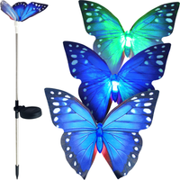 MOTYL SOLARNY LED LAMPKA OZDOBNA NA PIKU SOLARNA LAMPA CZUJNIK ZMIERZC