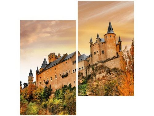 60X60CM ZAMEK URWISKU DWU OBRAZ ŚCIAN na Arena.pl