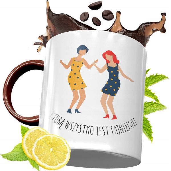 Kubek Bordowy Dla Przyjaciela Na Urodziny Prezent Z Nadrukiem Ze Zdjęciem zdjęcie 1