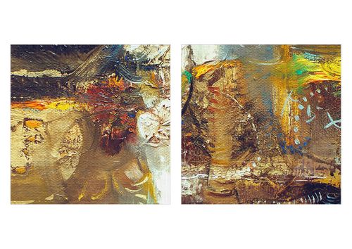 Obraz Na Płótnie - Kompozycja Barw  - 90X30 Cm - Ca90X30-3483 na Arena.pl