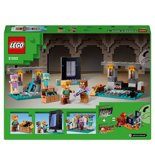 LEGO MAINCRAFT 21252 ZBROJOWNIA WARSZTAT KOWALA PORTAL DO NETHERU FIGURKI na Arena.pl