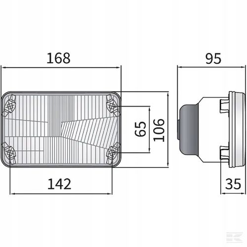Reflektor Przedni Halogenowy, Prostokątny 12/24V na Arena.pl