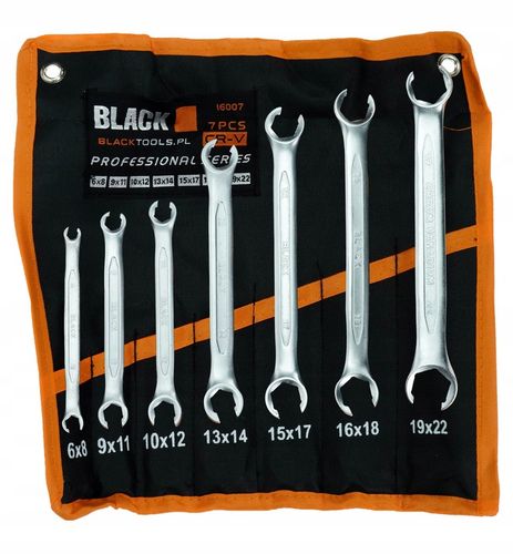 KLUCZE półotwarte OCZKOWE DO PRZEWODÓW ZESTAW 6-22MM 7EL KluczeCRV VANADIUM na Arena.pl