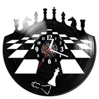 Zegar ścienny z płyty winylowej Szachy 161.14