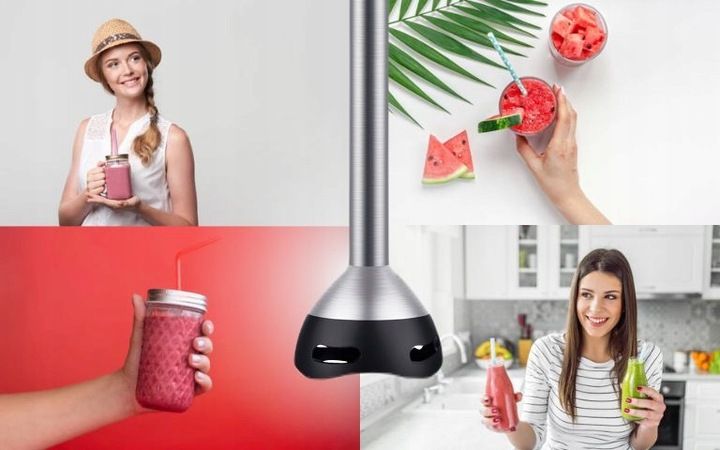 SUPER MOCNY BLENDER RĘCZNY JK-1500 OSTRZE TYTAN TURBO KRUSZY LÓD 1500 W zdjęcie 12