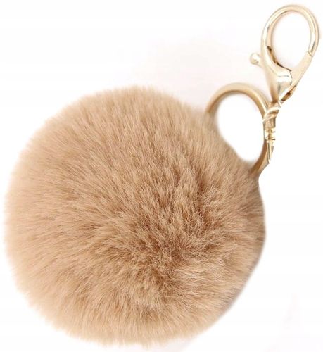 Pompon futrzany do torebki BRELOK futerko torby  B133_Beżowy na Arena.pl