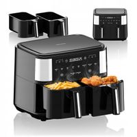 FRYTKOWNICA BEZTŁUSZCZOWA AIR FRYER AIRFRYER 9L DUAL DWUKOMOROWA FRYTOWNICA