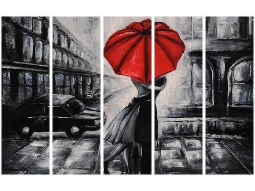 70CM 150CM OBRAZ 5 ELEM ZAKOCHANI ŚCIENNY na Arena.pl