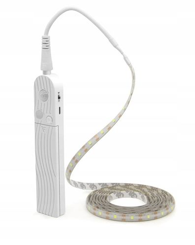 TAŚMA LED CZUJNIK RUCHU NA BATERIE + USB DO SZAFY MEBLI POD ŁÓŻKO na Arena.pl